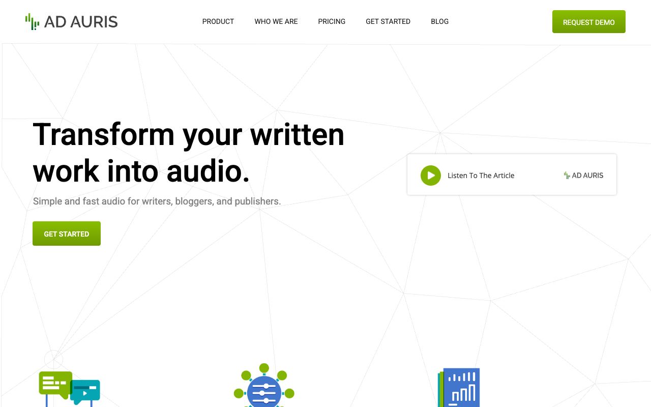 Ad Auris — website screenshot