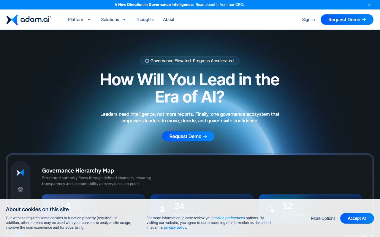 adam.ai — website screenshot