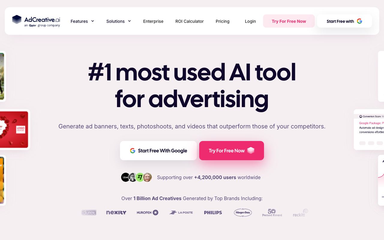 AdCreative — website screenshot