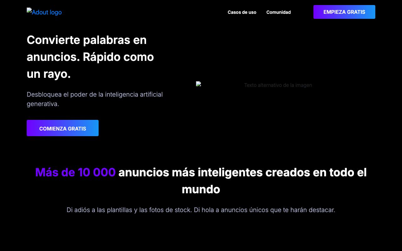 Adout — website screenshot