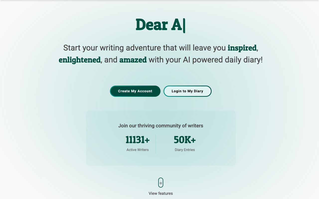 AI Diary — website screenshot