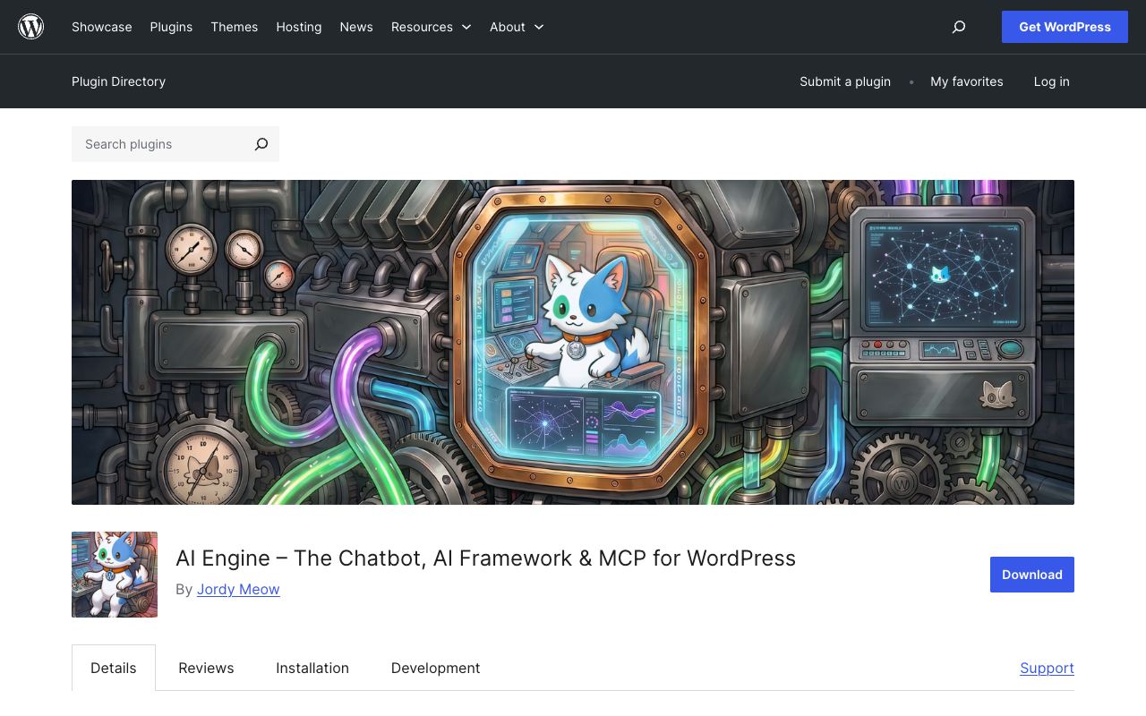 AI Engine — website screenshot