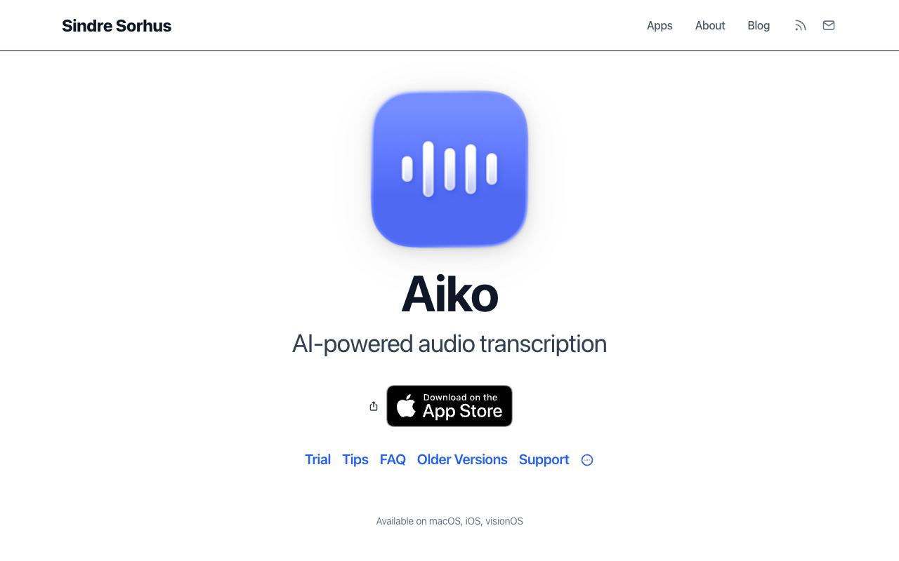 Aiko — website screenshot