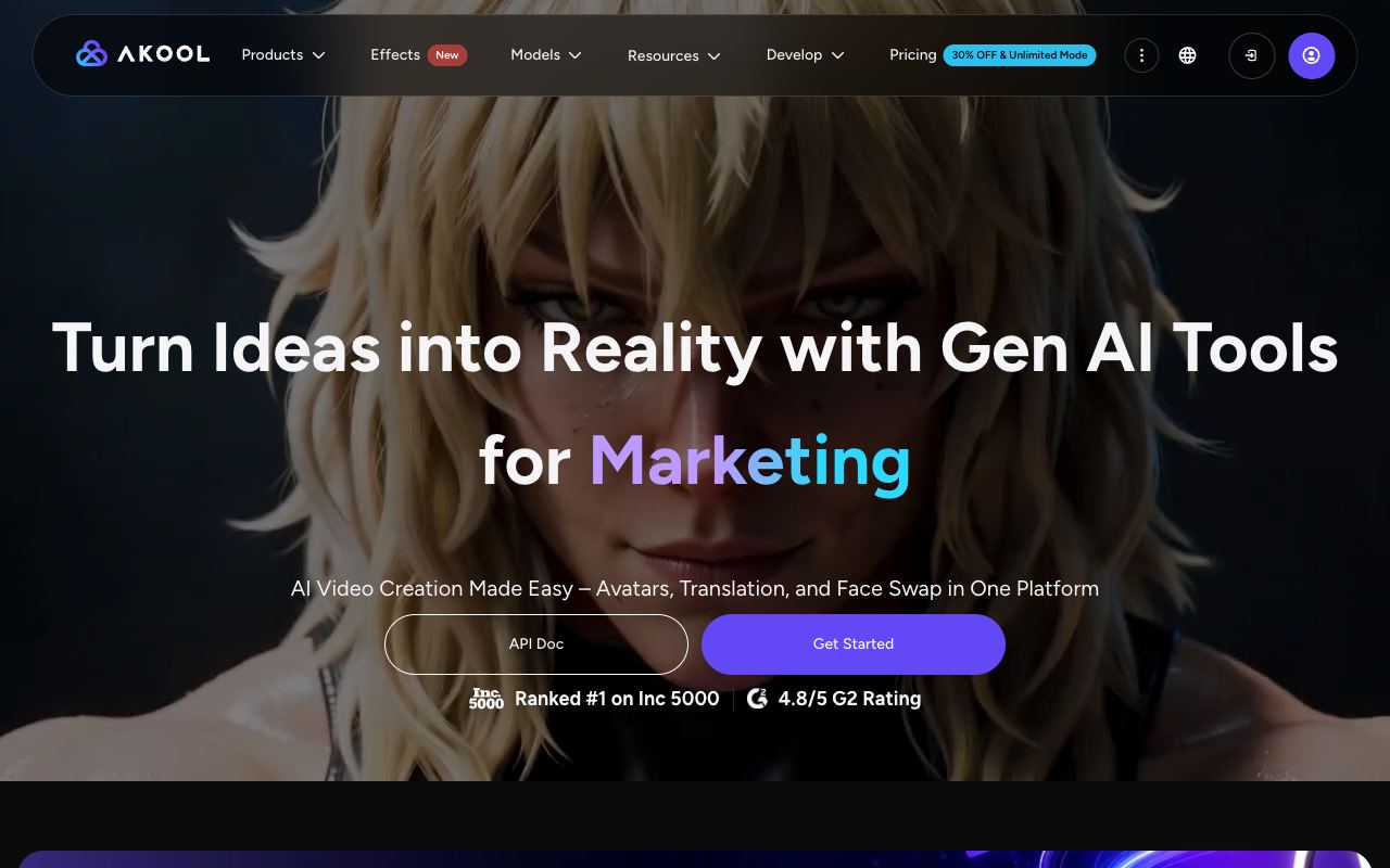Akool — website screenshot