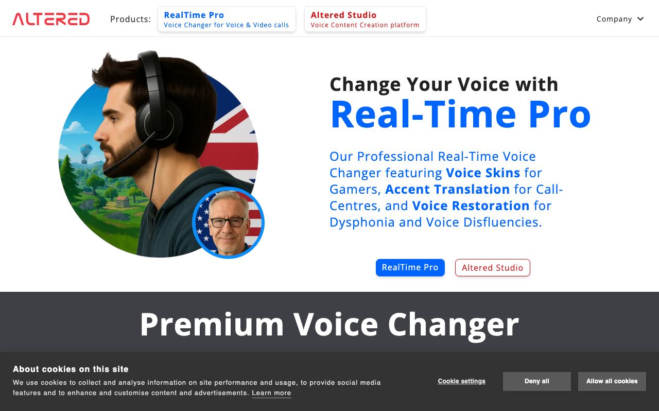 Altered — website screenshot