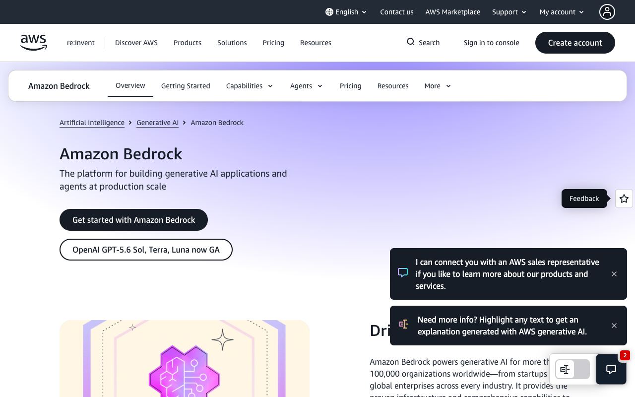 Amazon Bedrock — website screenshot