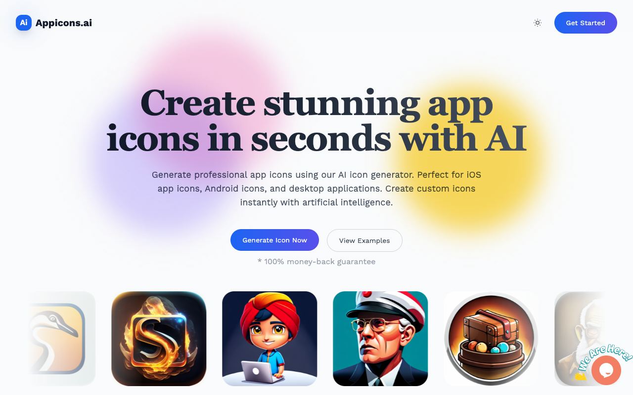 Appicons AI — website screenshot