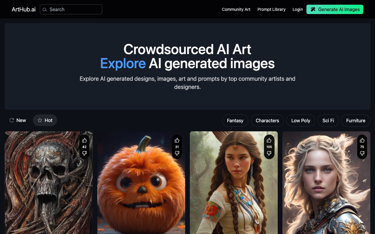 ArtHub — website screenshot