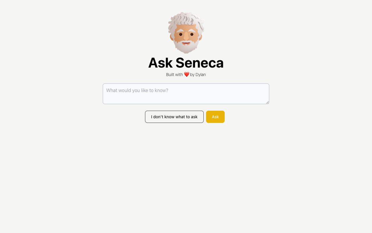 Ask Seneca — website screenshot