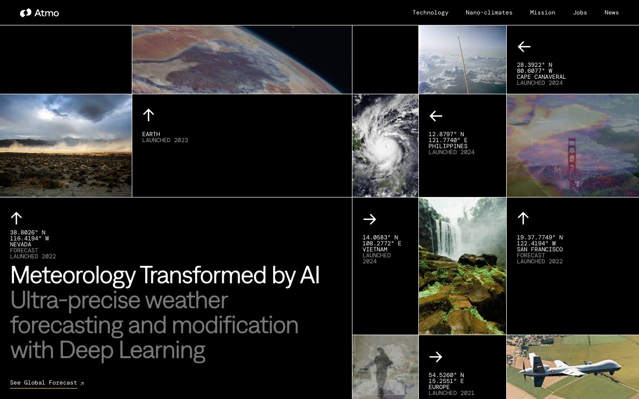 Atmo AI — website screenshot