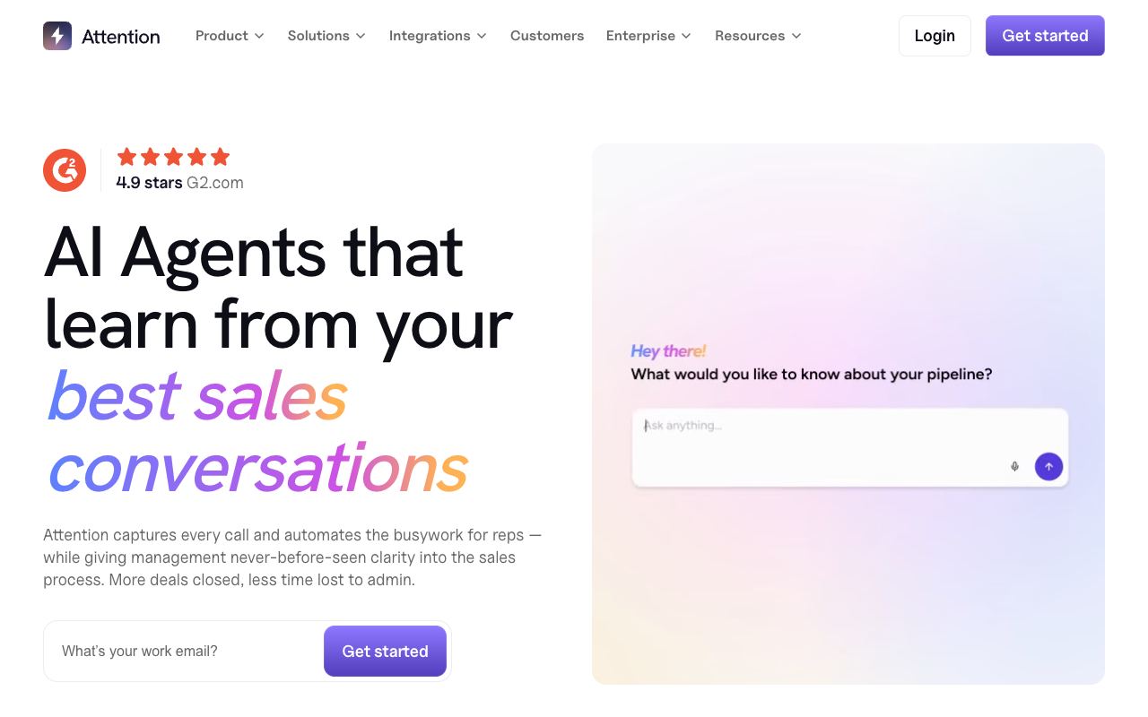 Attention — website screenshot