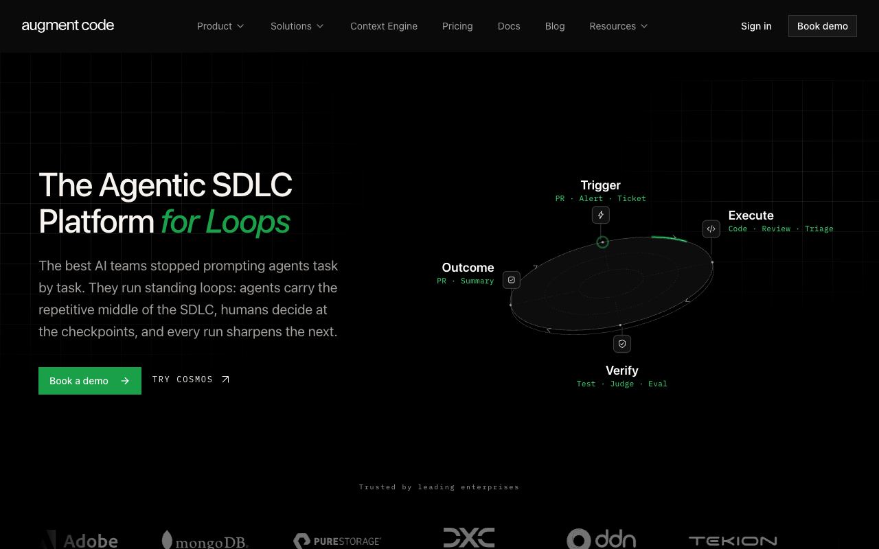 Augment Code — site ekran görüntüsü