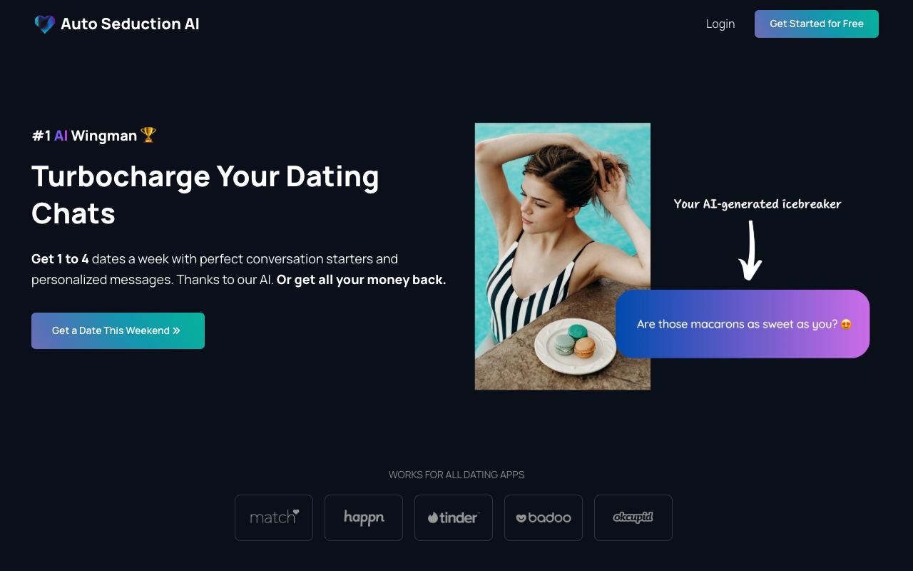 Auto Seduction AI — website screenshot