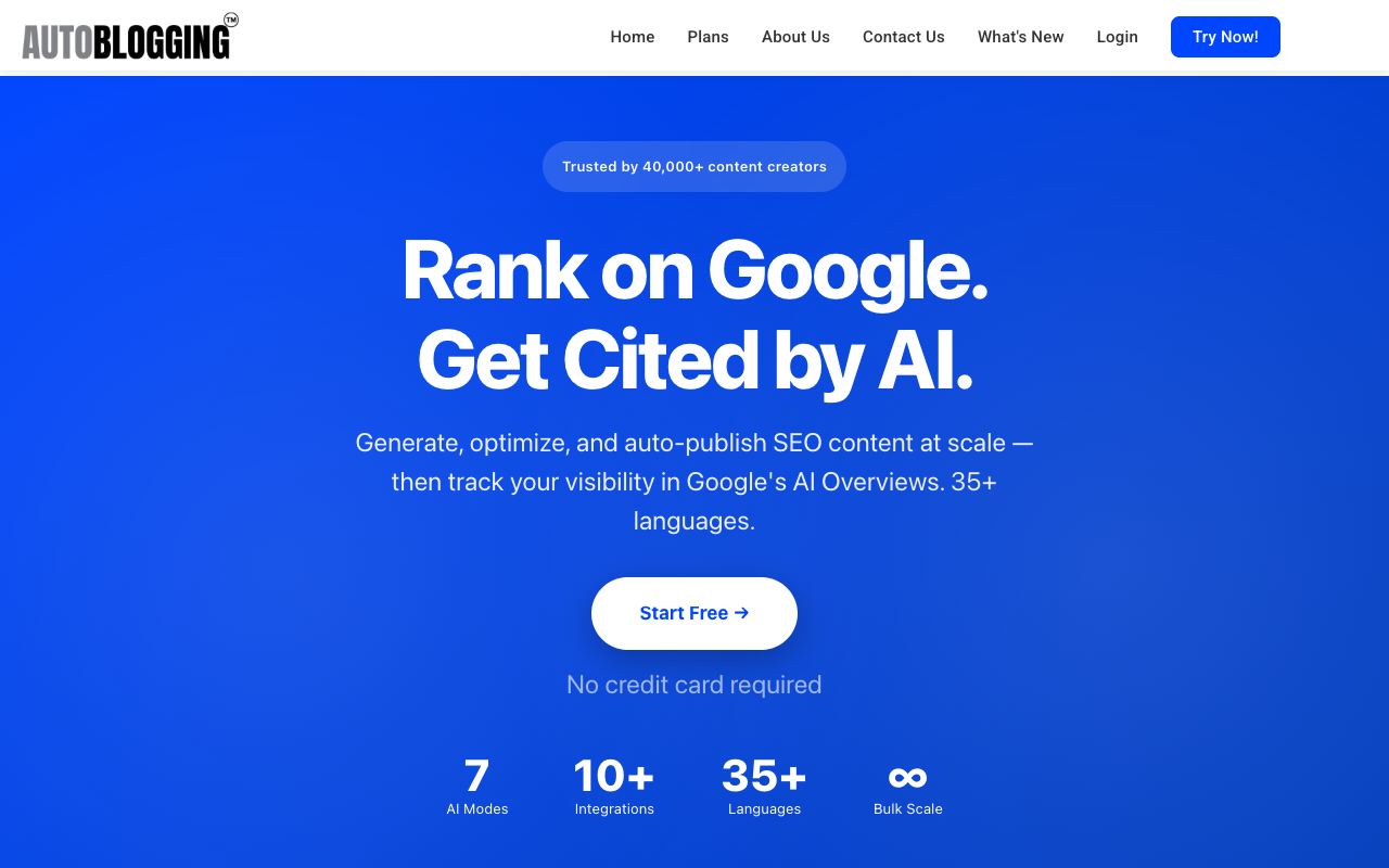 Autoblogging.ai — website screenshot