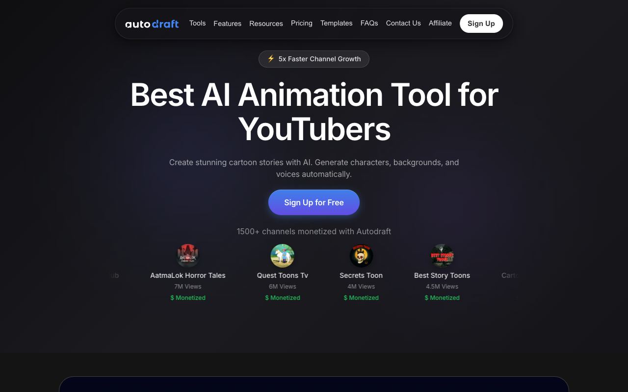 Autodraft — website screenshot