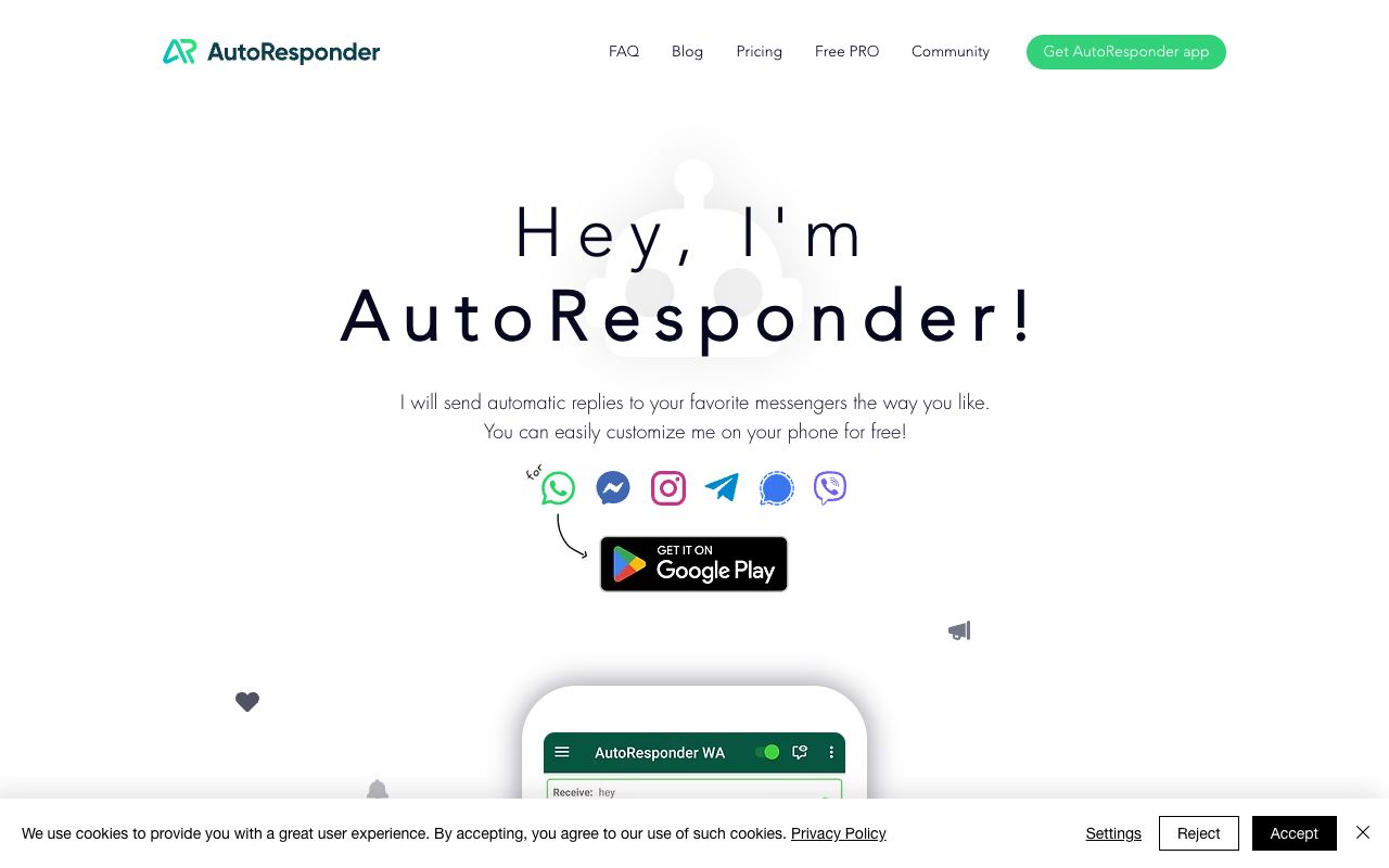 AutoResponder.ai — website screenshot