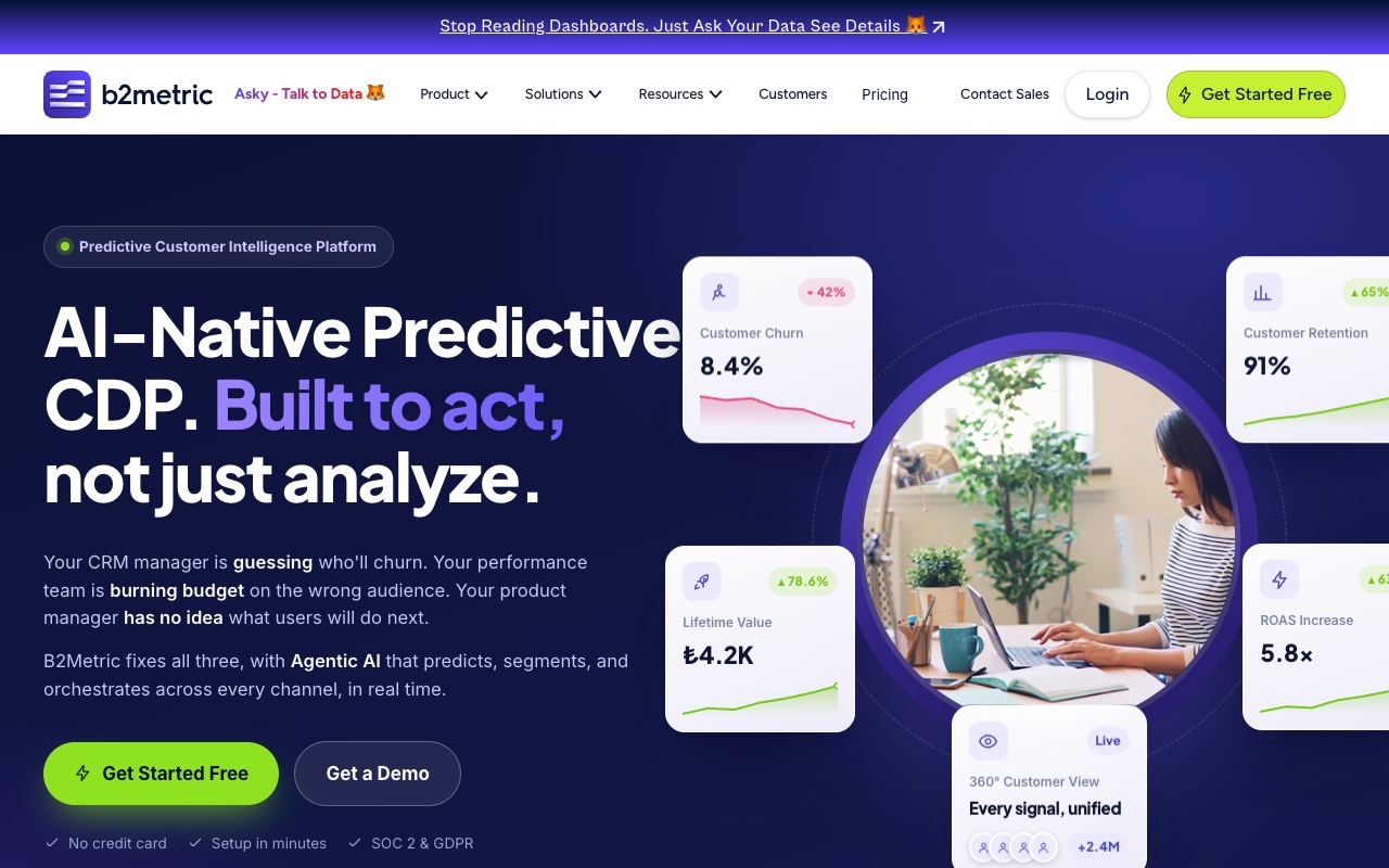 B2Metric — website screenshot