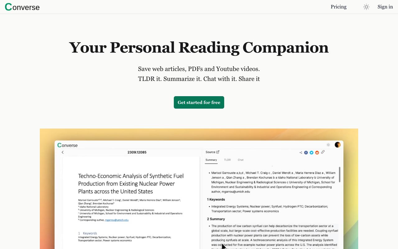 Converse — website screenshot