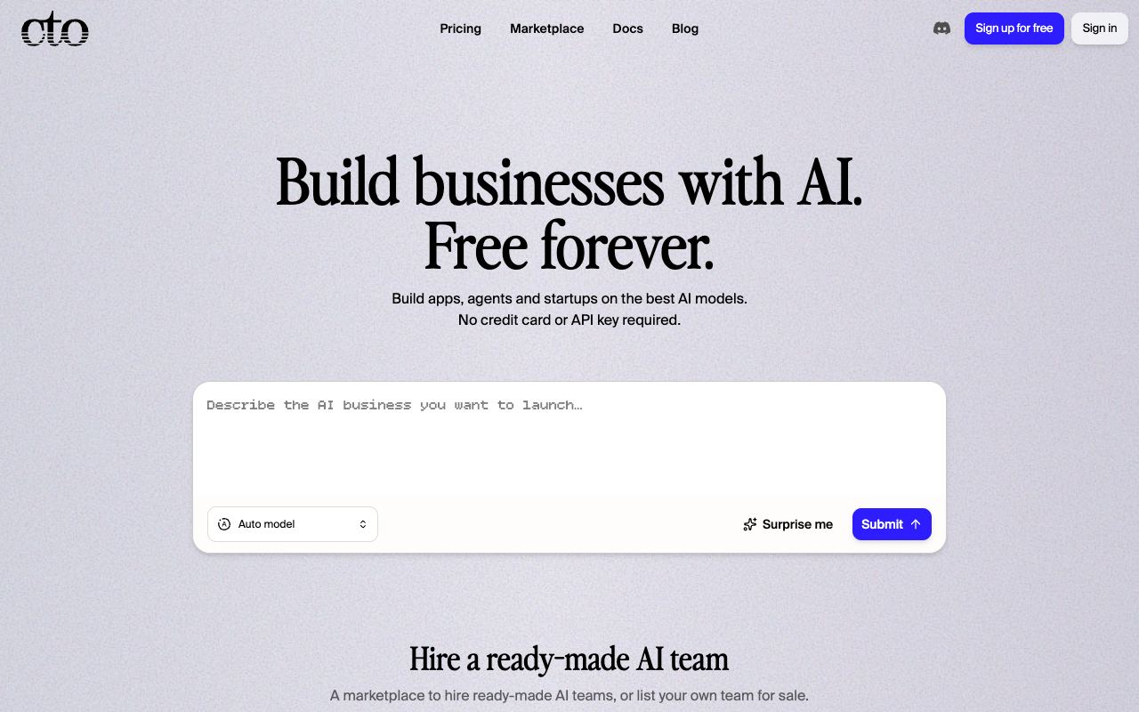 CTO.new — website screenshot