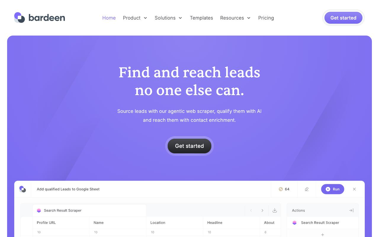 Bardeen AI — website screenshot