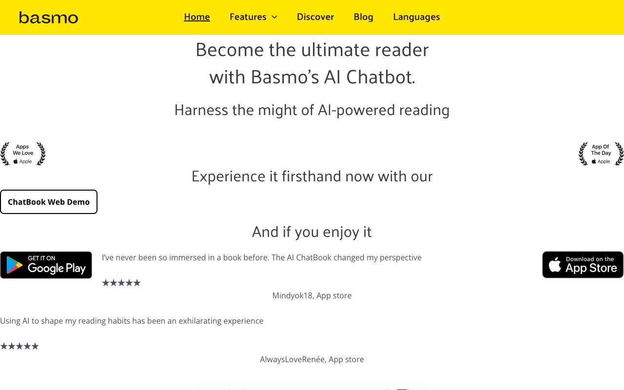 Basmo — website screenshot