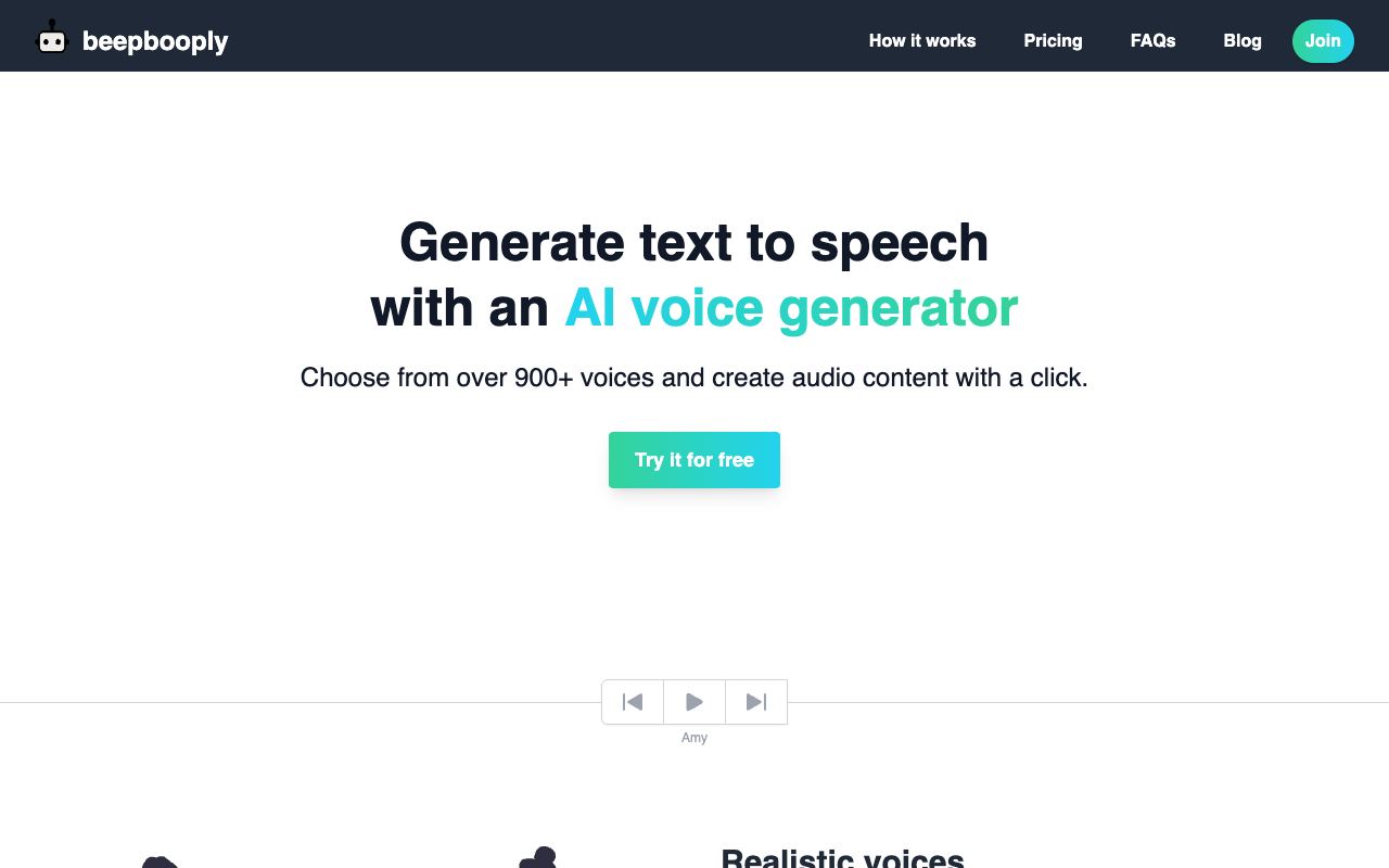Beepbooply — website screenshot