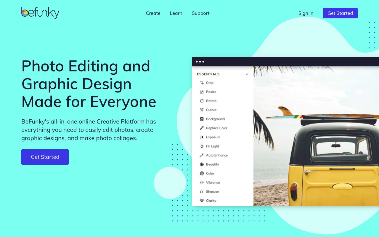 BeFunky — website screenshot