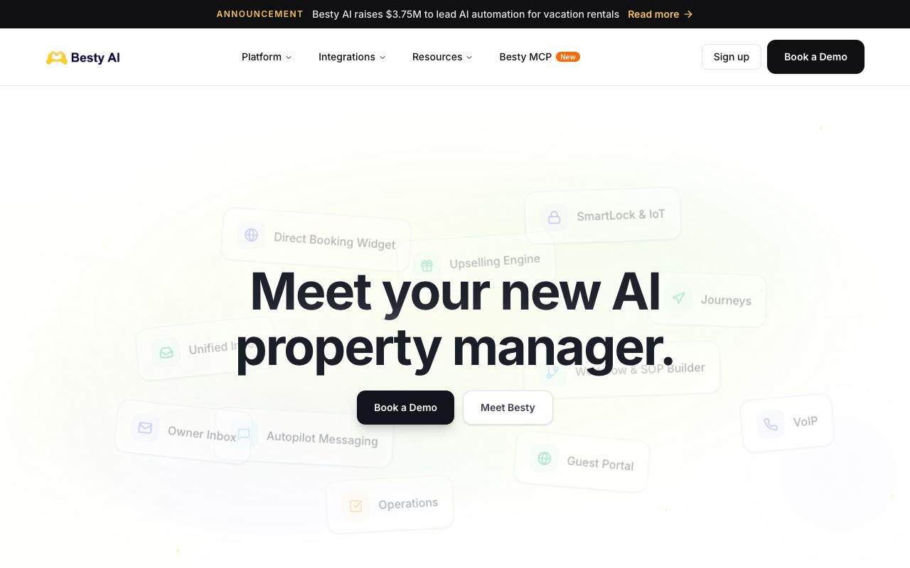 Besty AI — website screenshot
