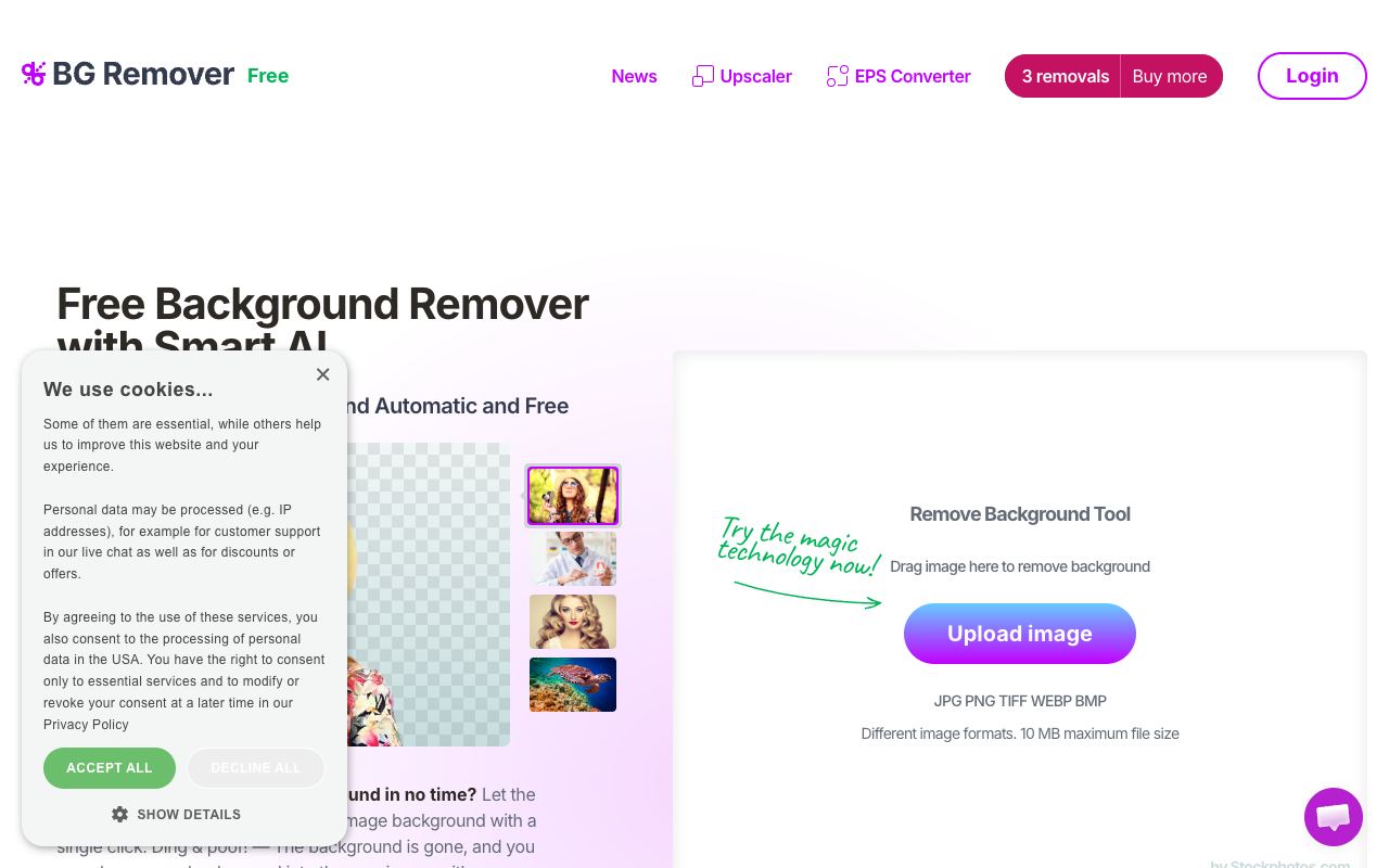 BG Remover — website screenshot