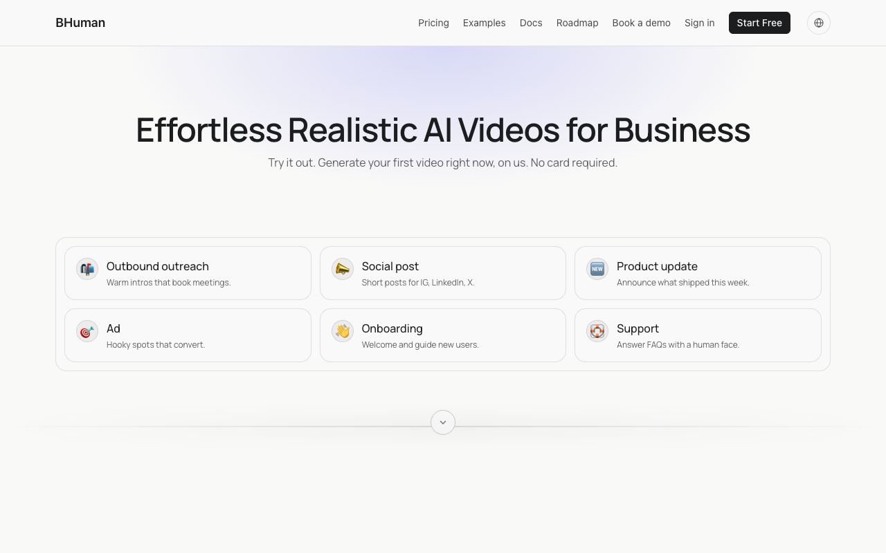 BHuman — website screenshot
