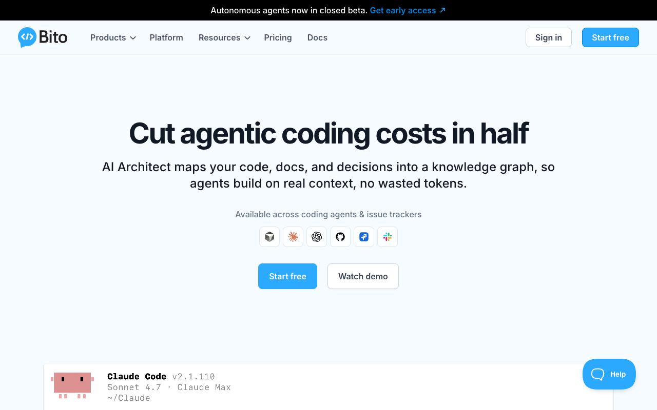 Bito — website screenshot