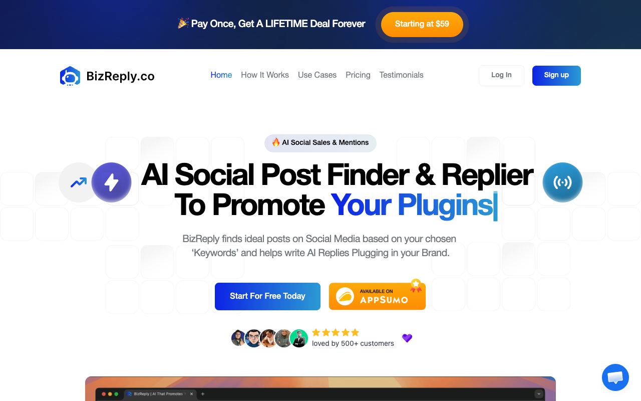 BizReply — website screenshot