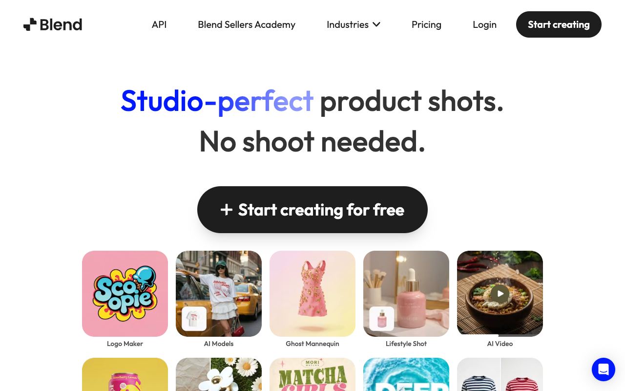 Blend — website screenshot