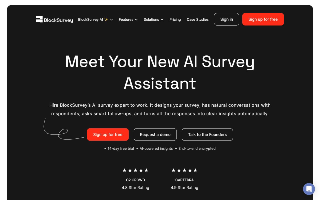 BlockSurvey — website screenshot