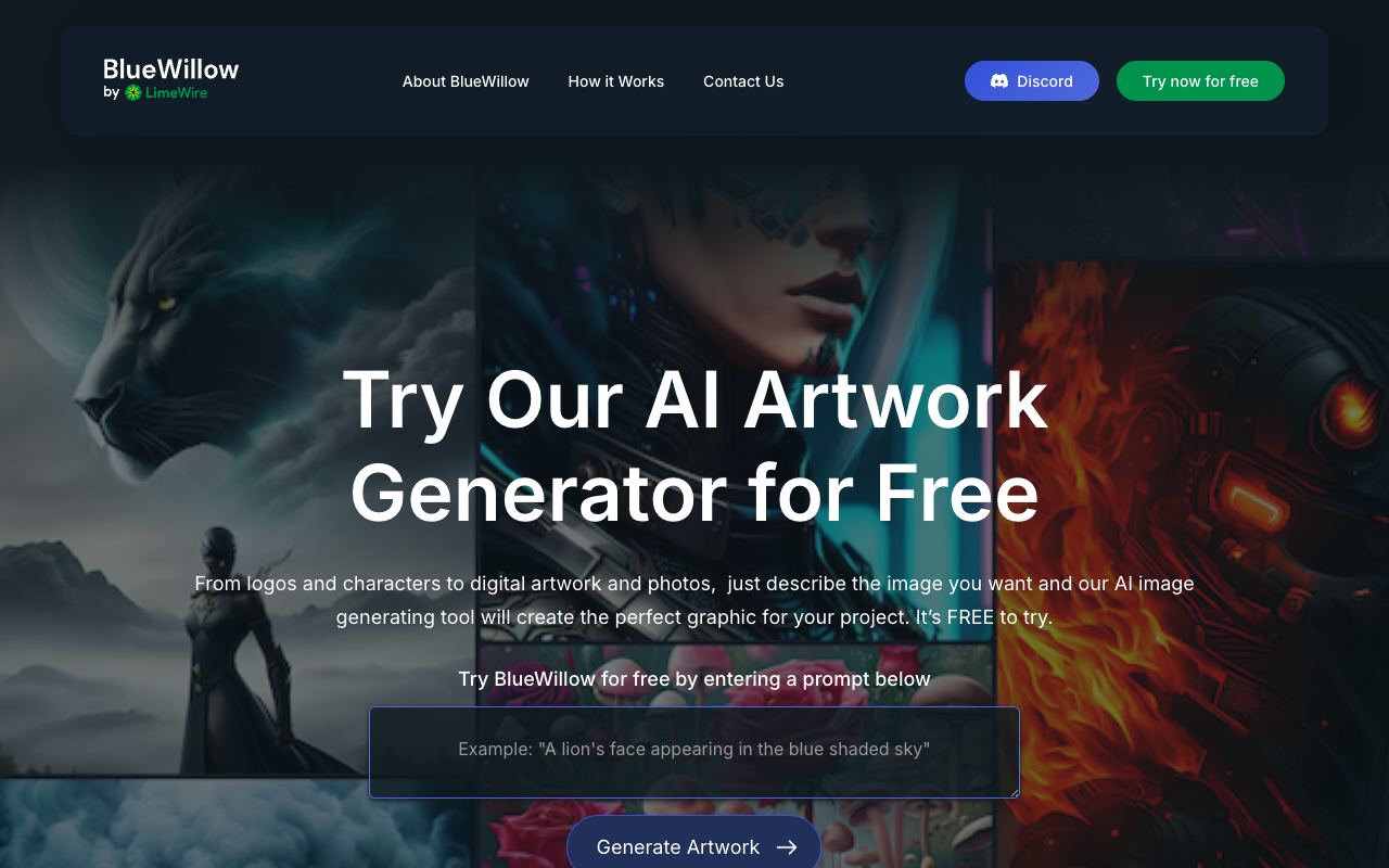 BlueWillow — website screenshot