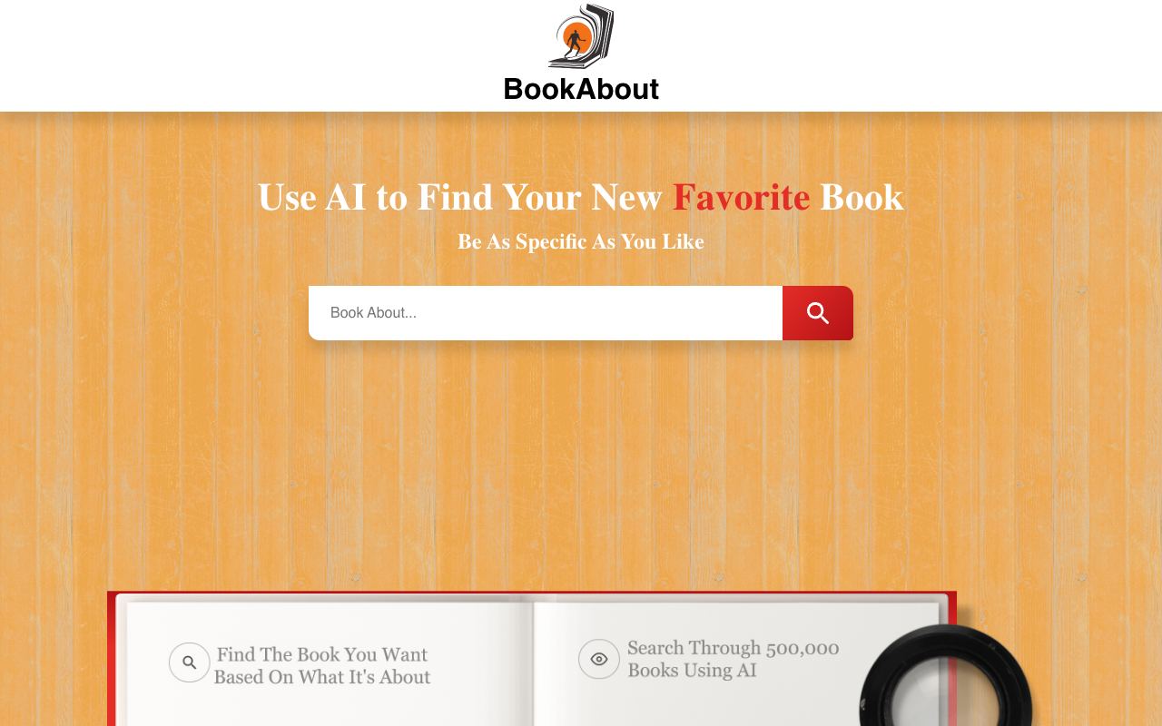Bookabout — website screenshot