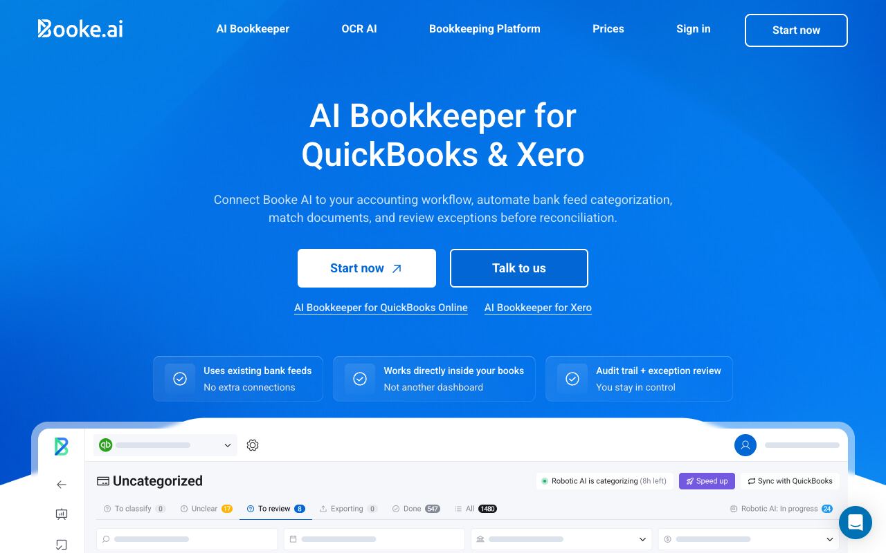 Booke AI — site ekran görüntüsü