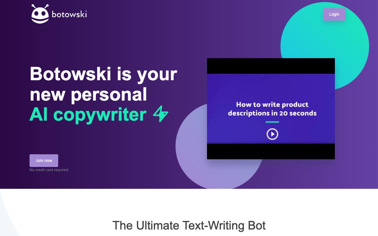 Botowski — website screenshot
