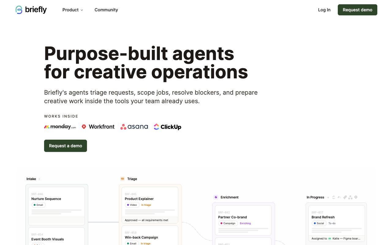 Briefly — website screenshot