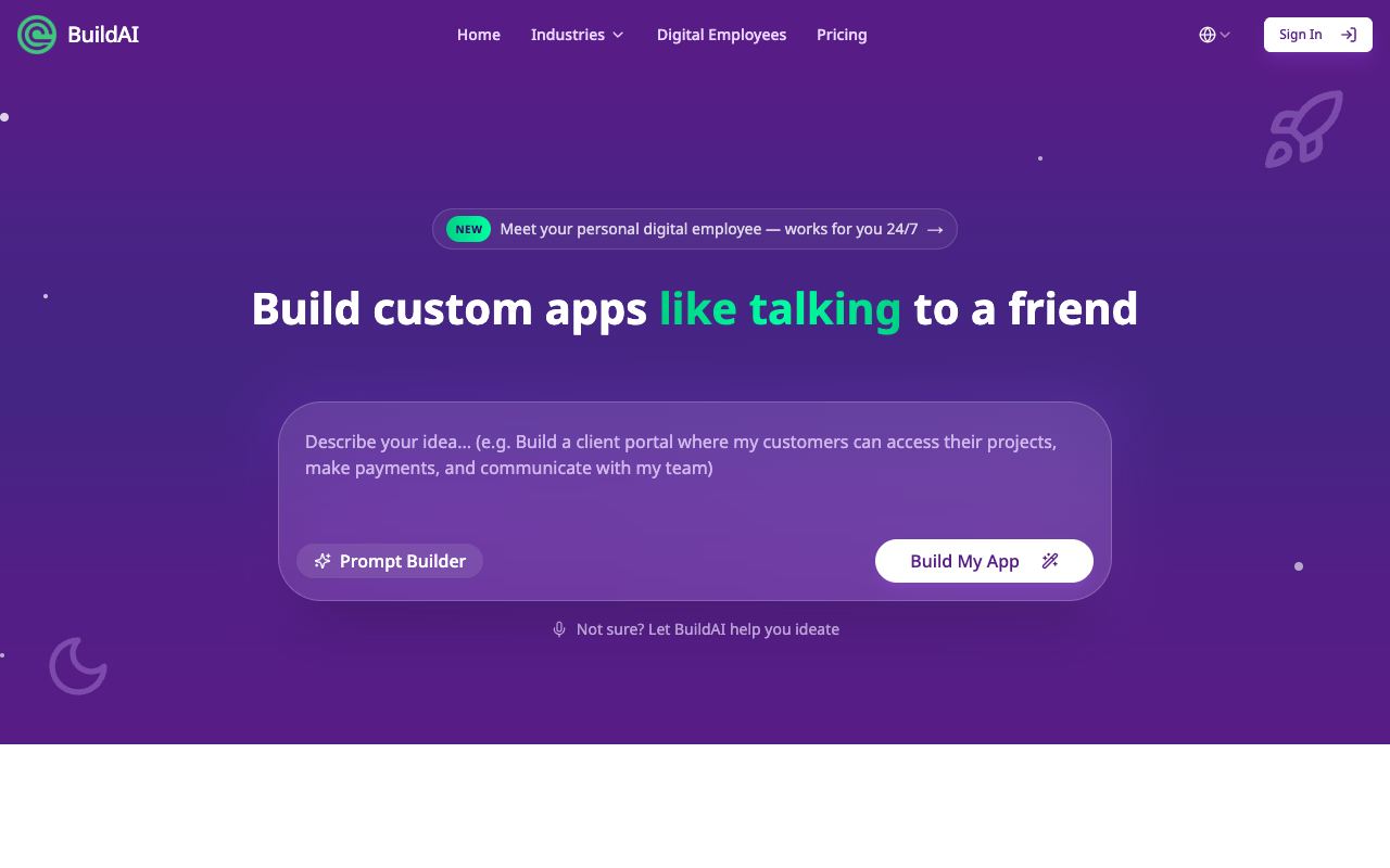 BuildAI — website screenshot