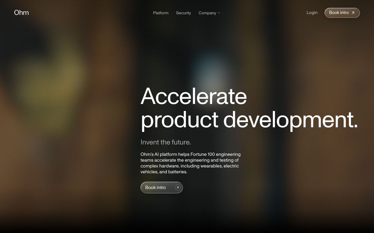 Ohm — website screenshot