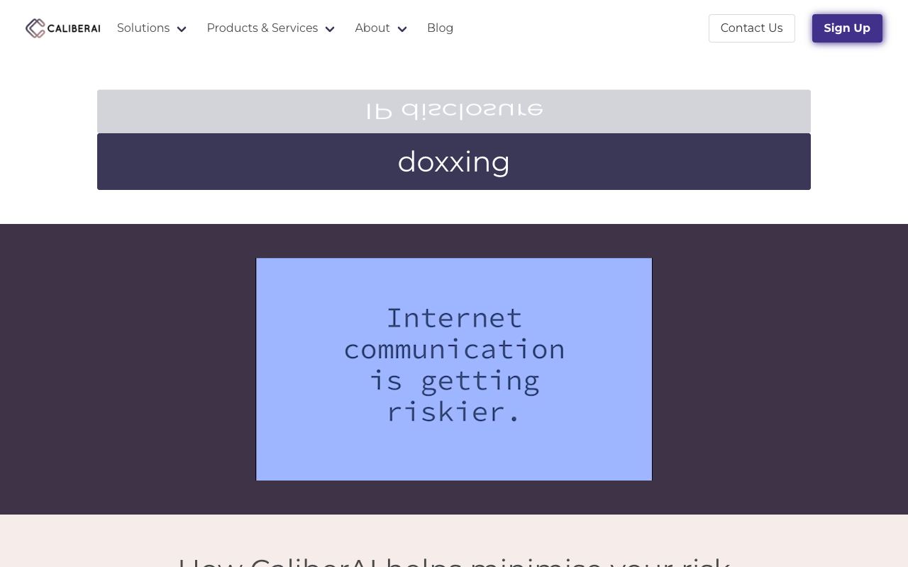 CaliberAI — website screenshot