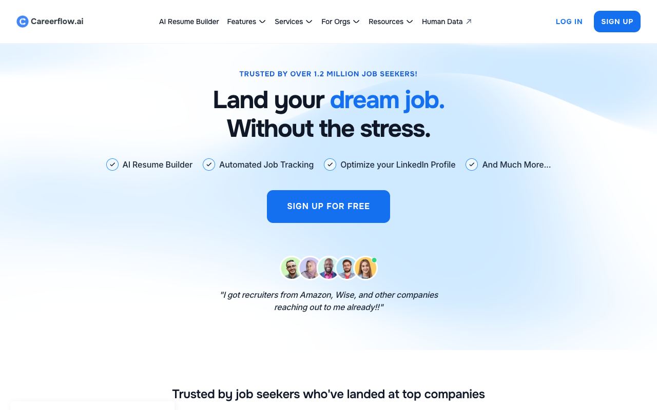 Careerflow — website screenshot