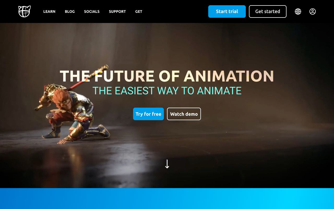 Cascadeur — website screenshot