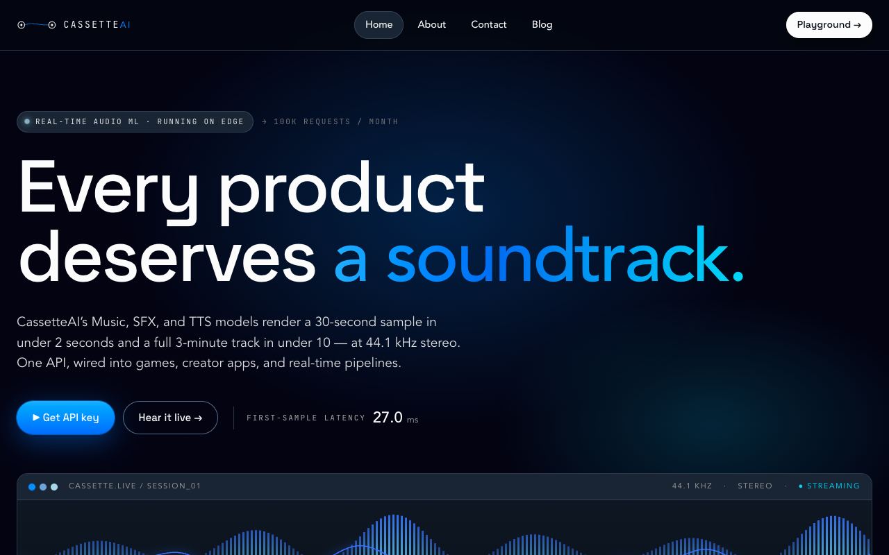 CassetteAI — website screenshot