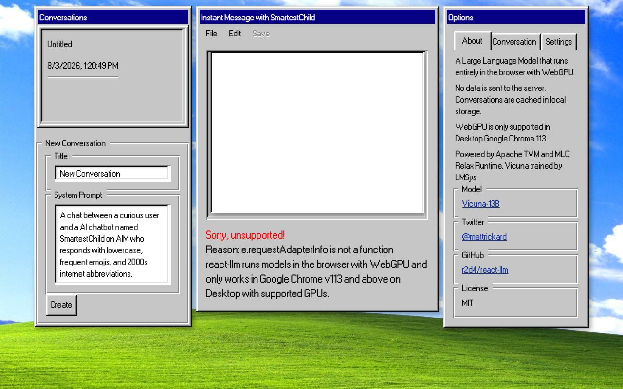AIM: AI Instant Messenger — website screenshot