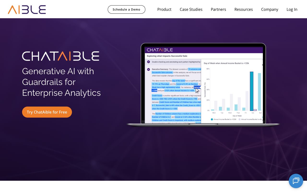 ChatAible — website screenshot