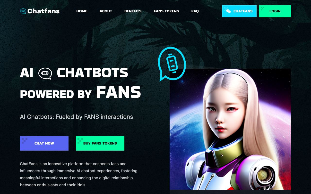 ChatFans — website screenshot