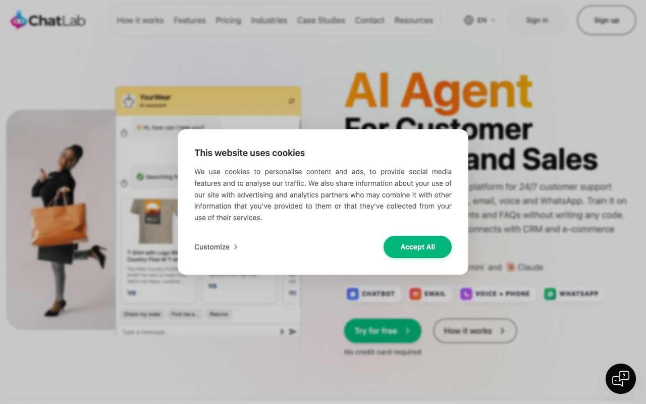 ChatLab — website screenshot
