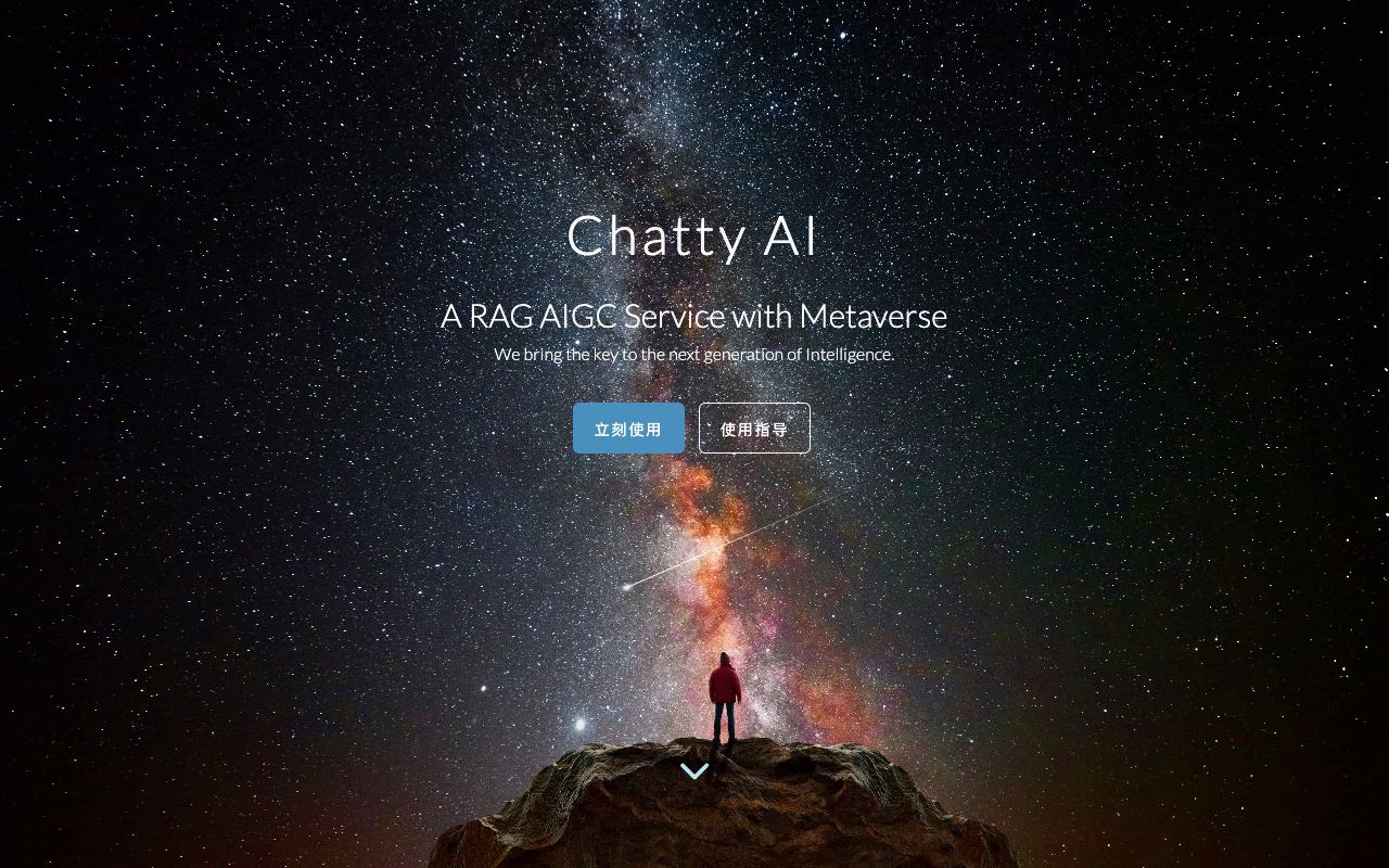 Chatty AI — site ekran görüntüsü